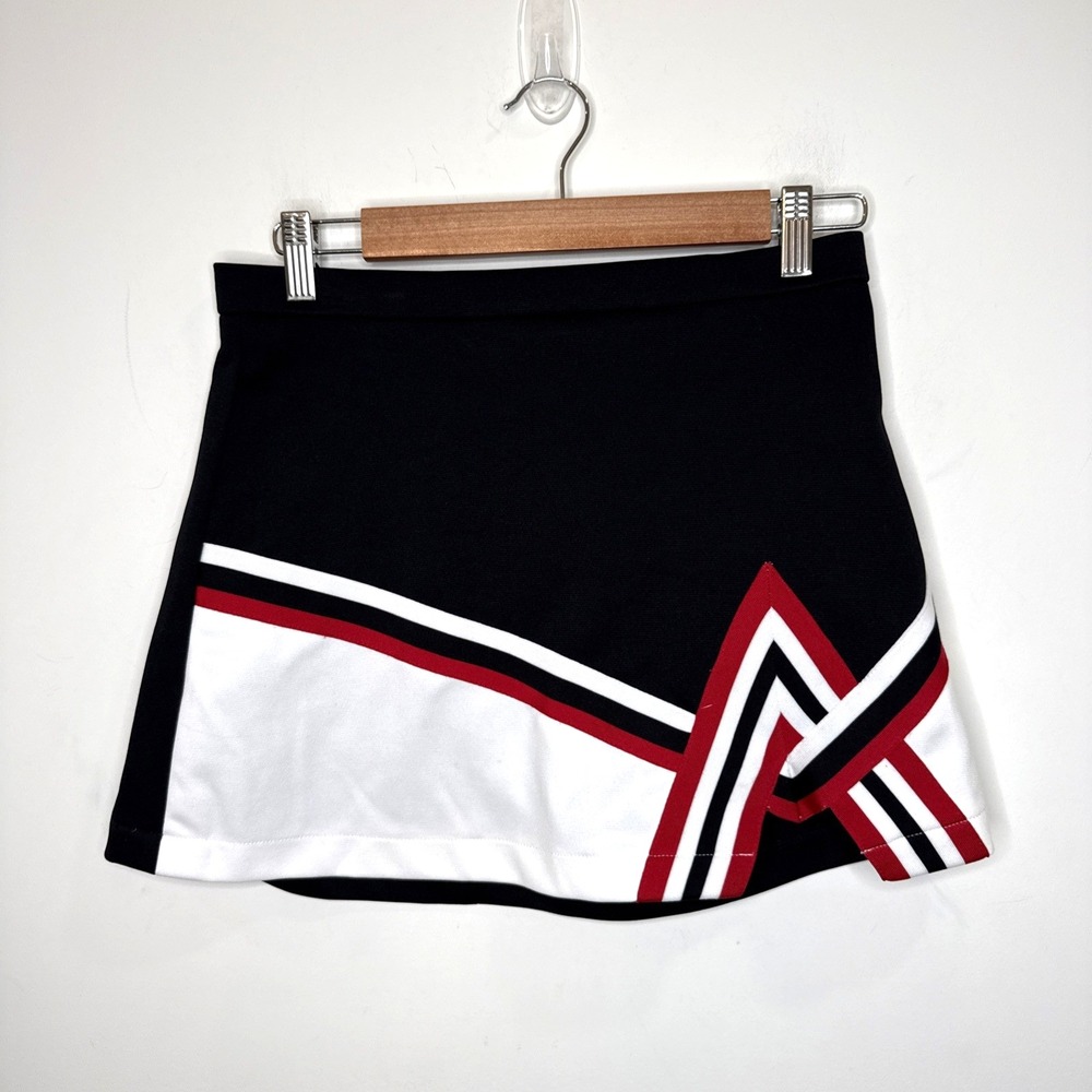 Cheerleader Mini Skirt Costume Uniform Stretch Cheer Cosplay Halloween Women's M